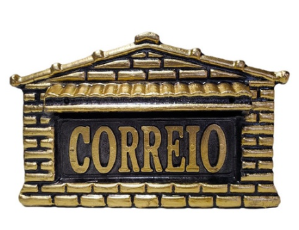 CAIXA DE CORREIO DOURADO