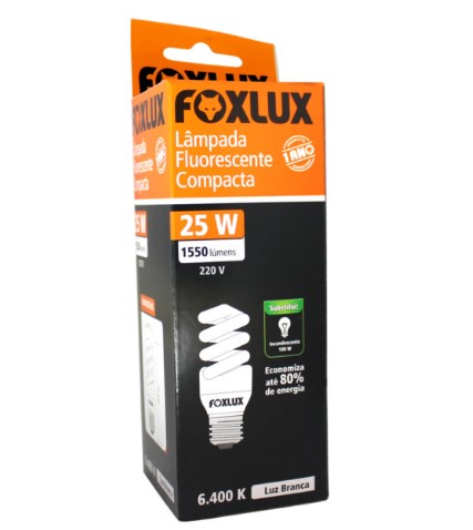 LAMPADA FLUORESCENTE COMPACTA ESPIRAL 25W...