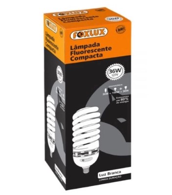 LAMPADA FLUORESCENTE COMPACTA ESPIRAL 36W...