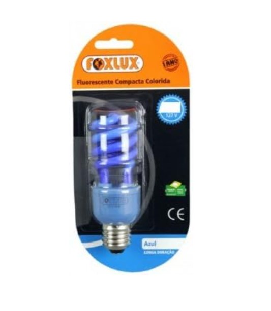 LAMPADA FLUORESCENTE COMPACTA AZUL 15W 22...