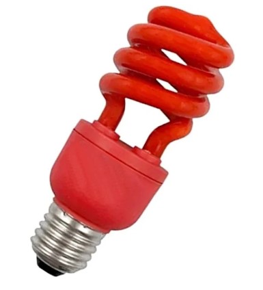 LAMPADA FLUORESCENTE COMPACTA VERMELHA 15...