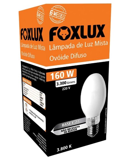 LAMPADA MISTA 160W 220V BOCAL E27 - FOXLUX