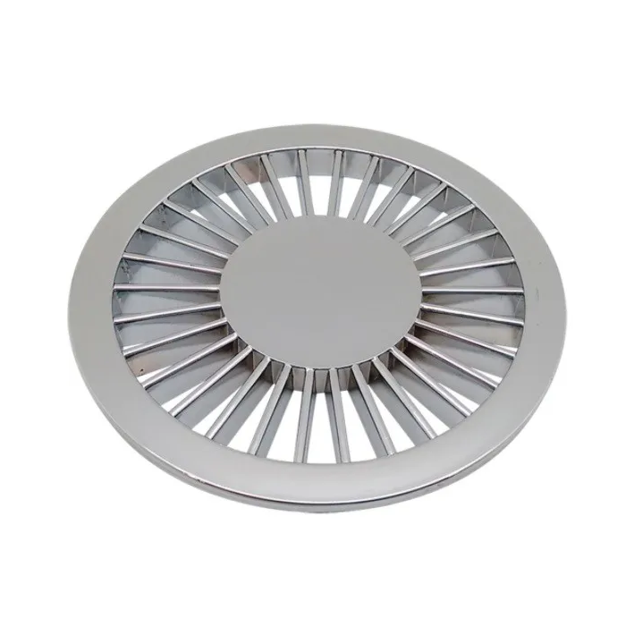 GRELHA REDONDA RADIAL CROMADA  100 AMANCO