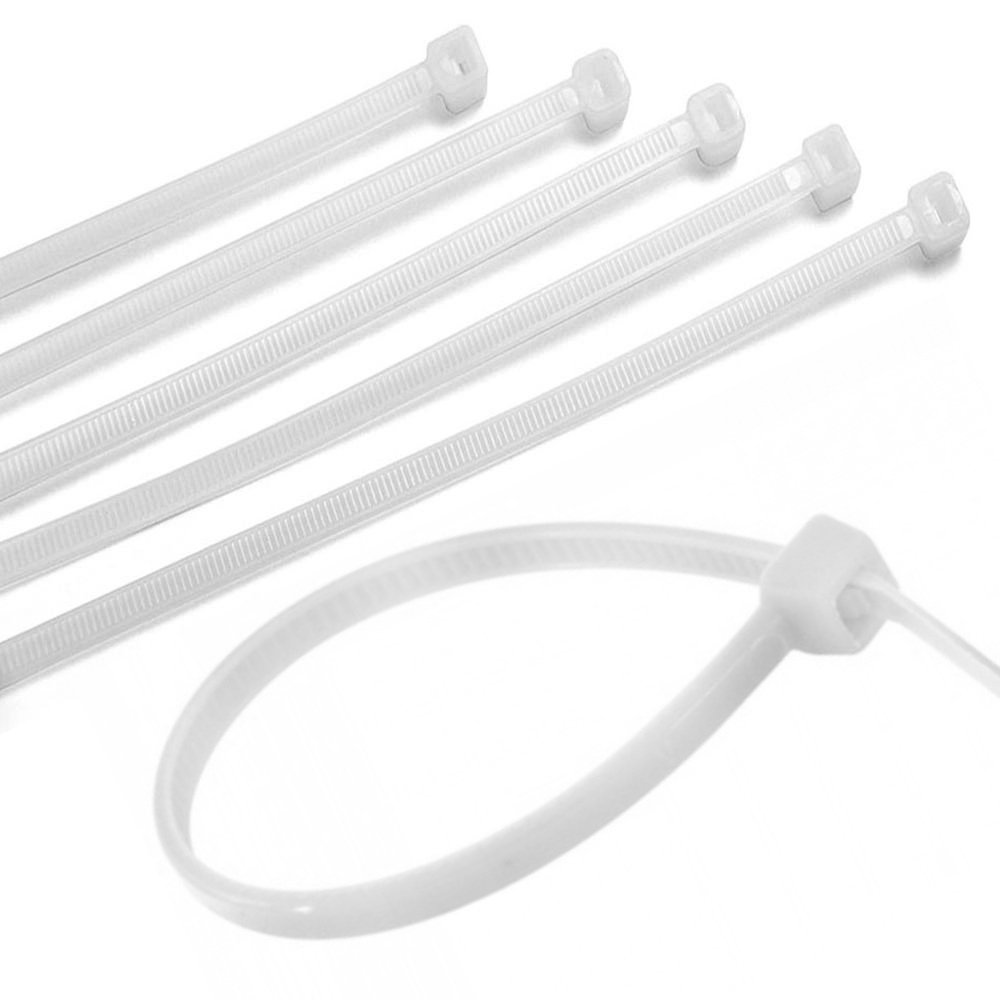 ABRACADEIRA NYLON 3,6X300 BRANCO C/100 BRAFT
